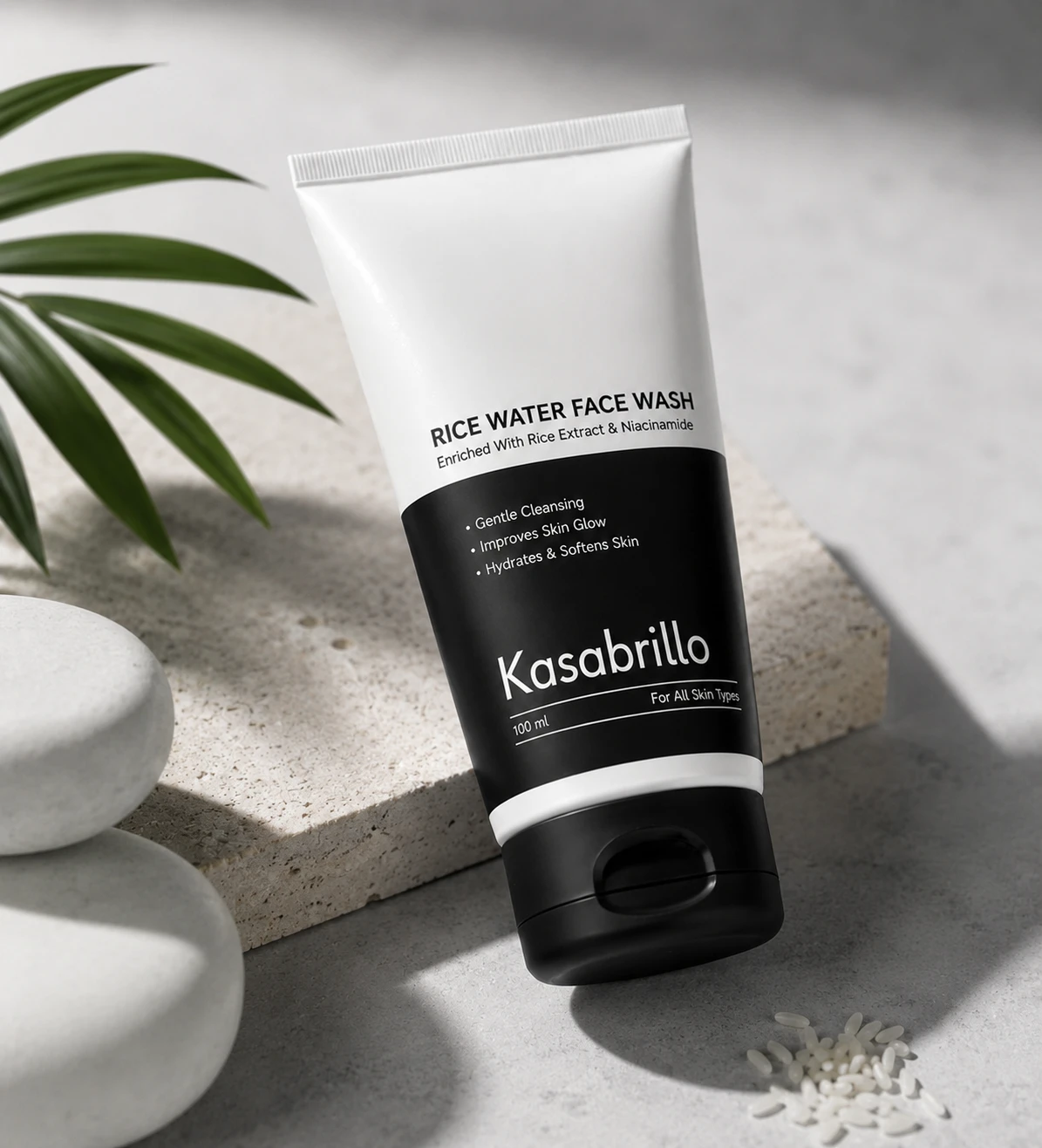 Rice Water Face Wash with Rice Extract & Niacinamide — Korean & Japanese skincare by Kasabrillo India