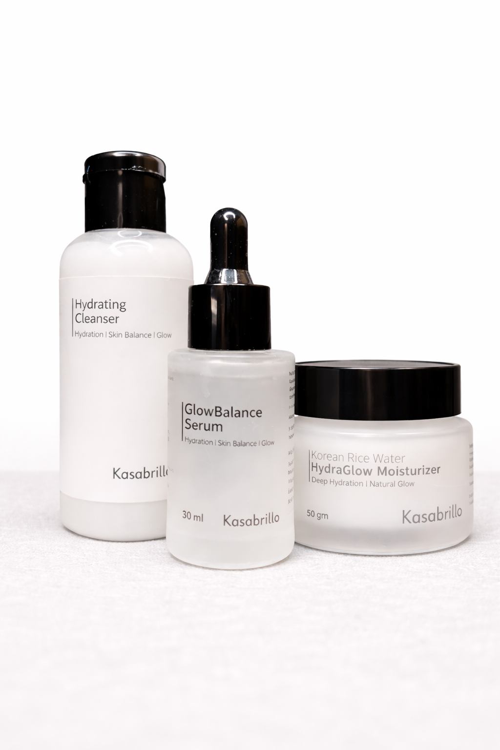 Kasabrillo Essential Trio — Korean & Japanese skincare bundle by Kasabrillo India
