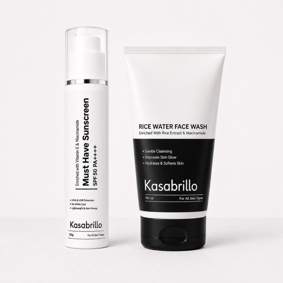 Kasabrillo Rice Glow Duo — Korean & Japanese skincare bundle by Kasabrillo India